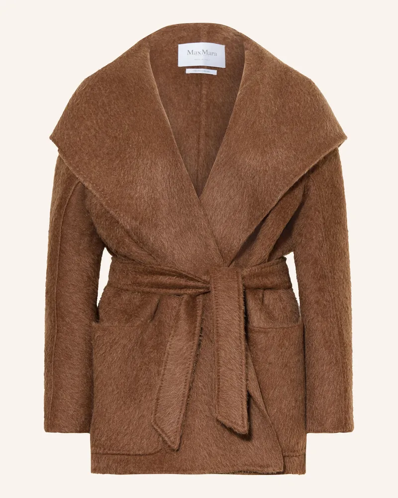 Max Mara Mantel Golf Mit Kamelhaar braun Hellbraun