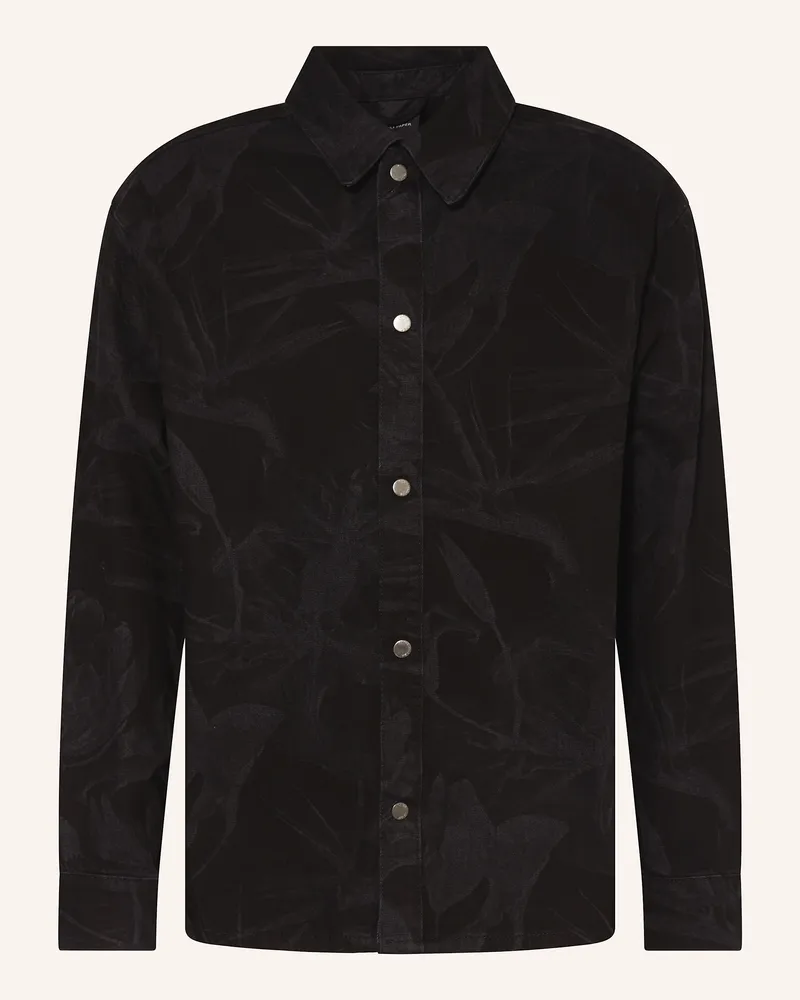 Daily Paper Jeansjacke Floral Laser schwarz Schwarz