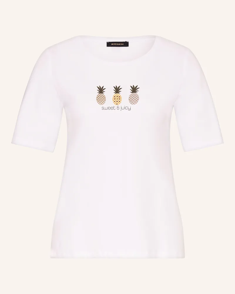 More & More T-Shirt mit Schmucksteinen Weiss