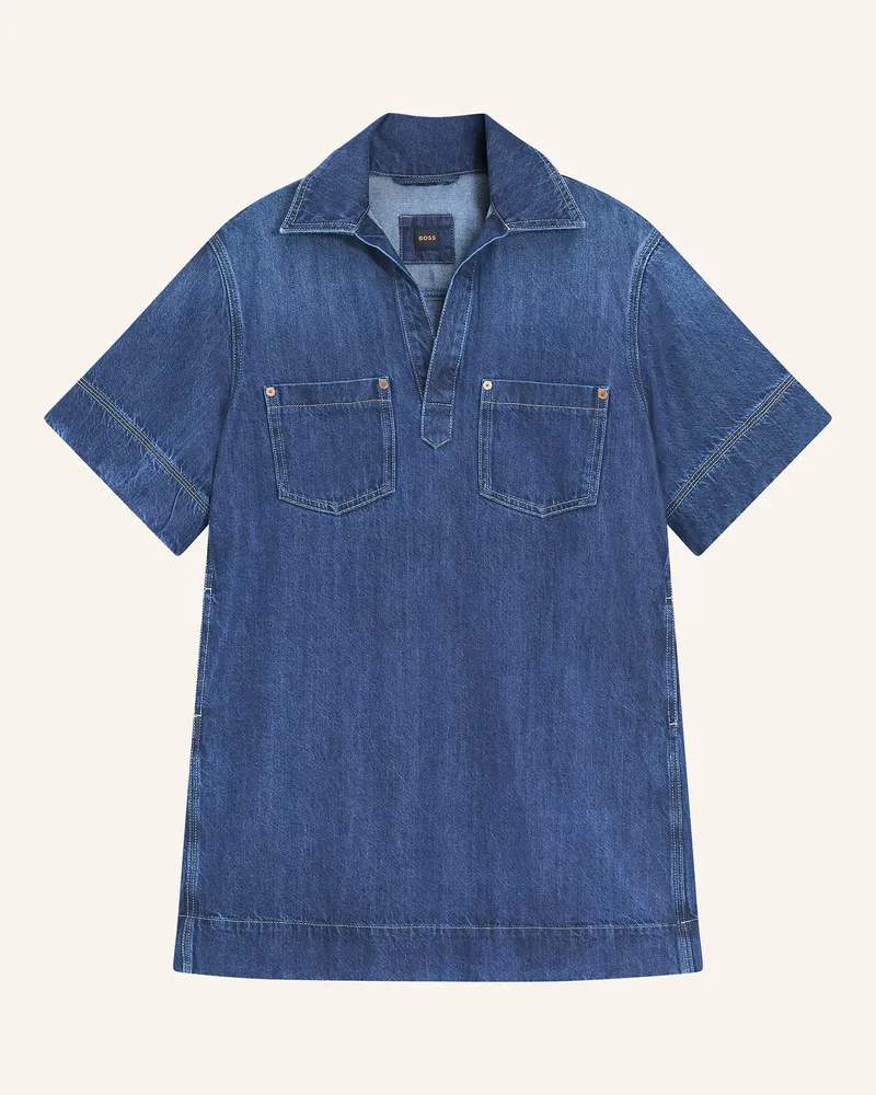 HUGO BOSS Jeanskleid Dunkelblau
