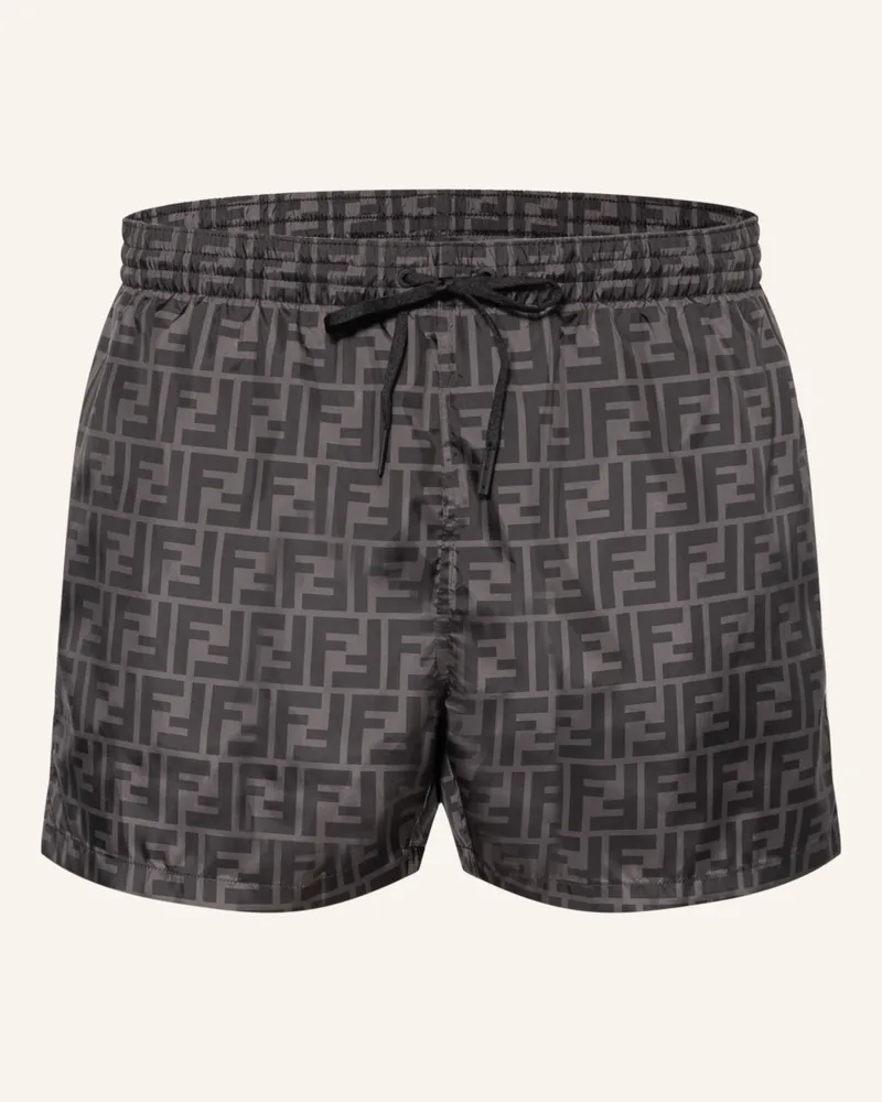 Fendi Badeshorts schwarz Schwarz