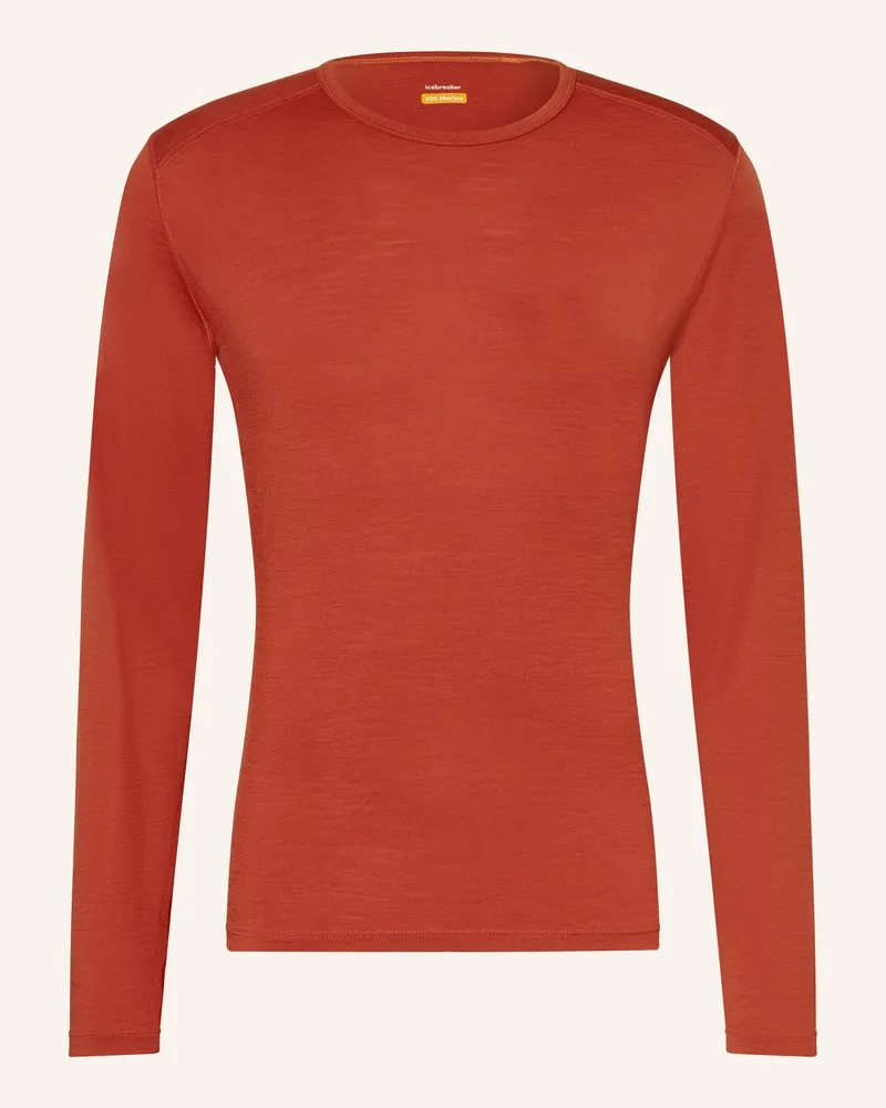 Icebreaker Funktionswäsche-Shirt 200 OASIS aus Merinowolle Dunkelorange