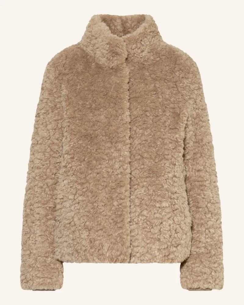 RINO & PELLE Teddyfell-Jacke beige Taupe