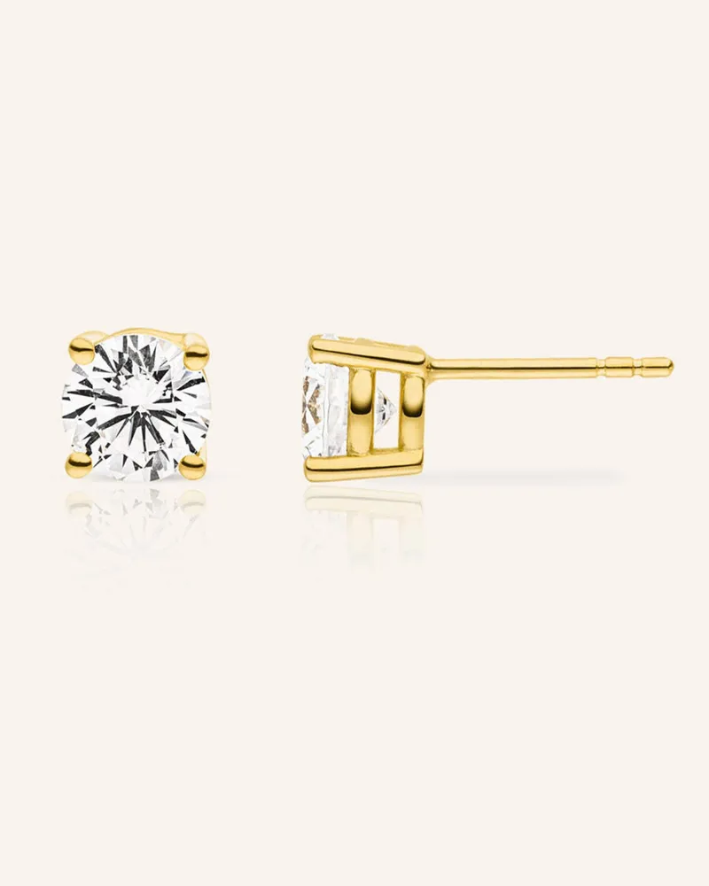 VEYNOU Ohrstecker ELLA aus 14 Karat Gelbgold und 0,30ct. Diamanten Gold