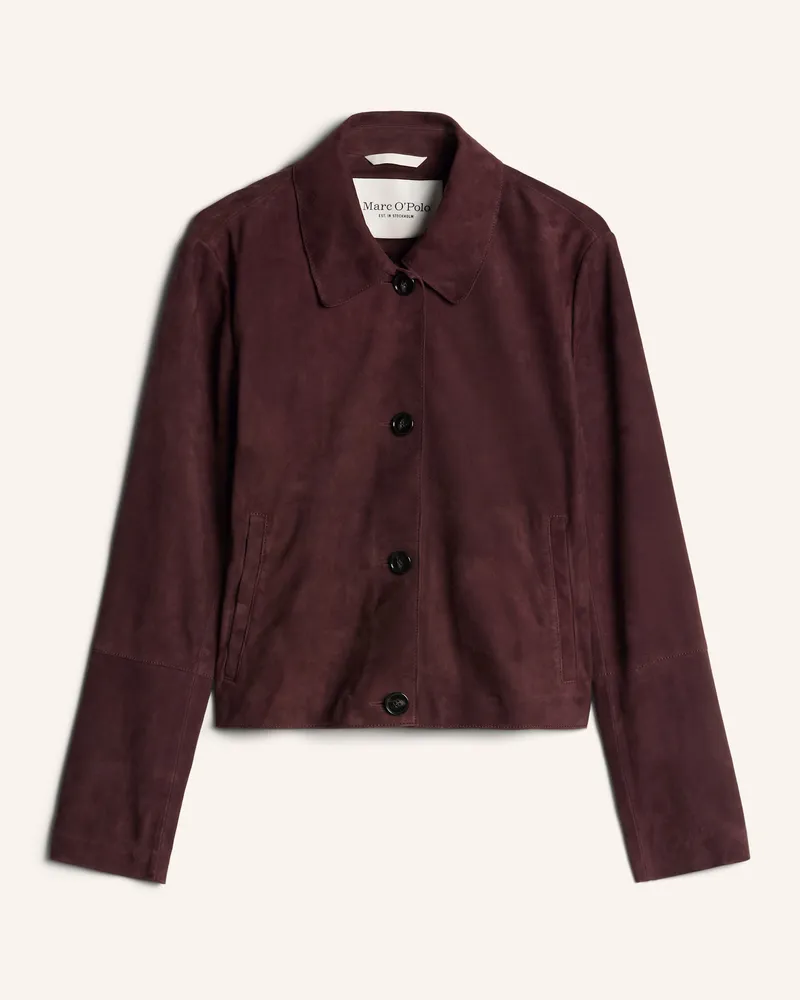 Marc O'Polo Velourslederjacke rot Rot
