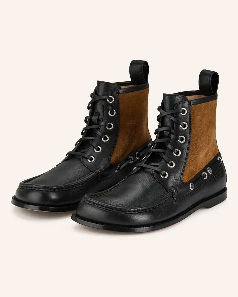 Loewe Schnürboots Campo schwarz Schwarz