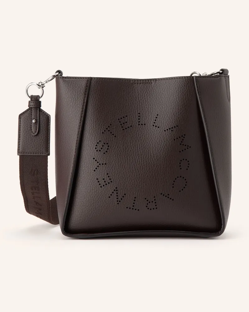 Stella McCartney Umhängetasche Logo braun Dunkelbraun