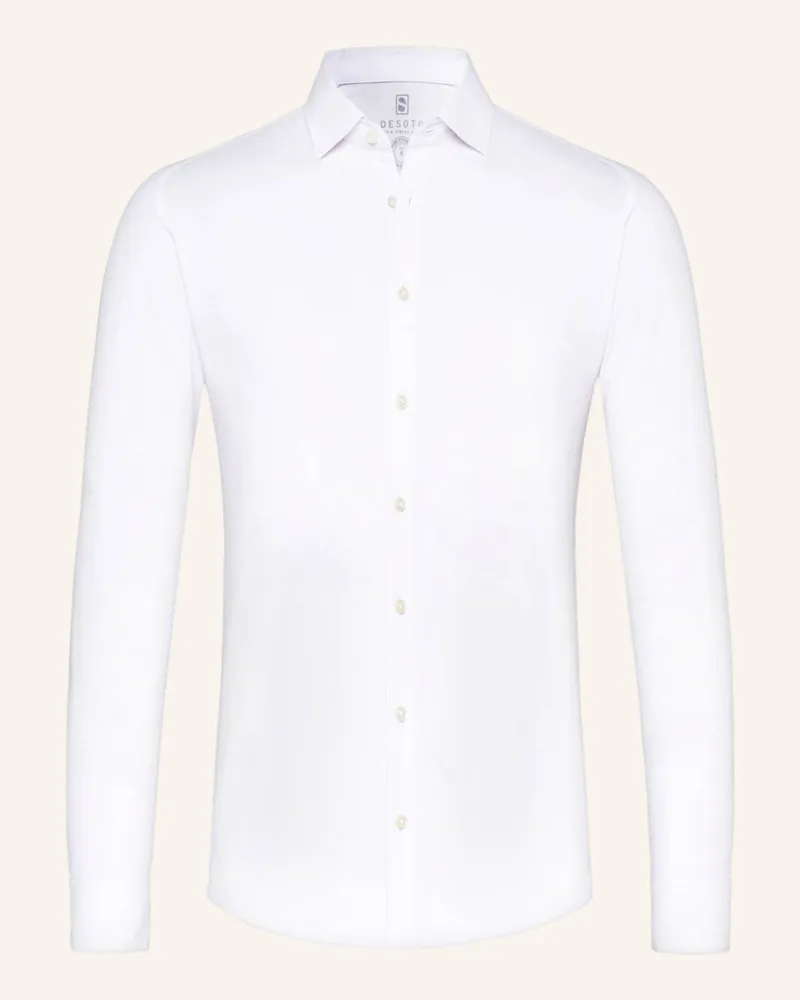DESOTO Jerseyhemd Slim Fit weiss Weiss