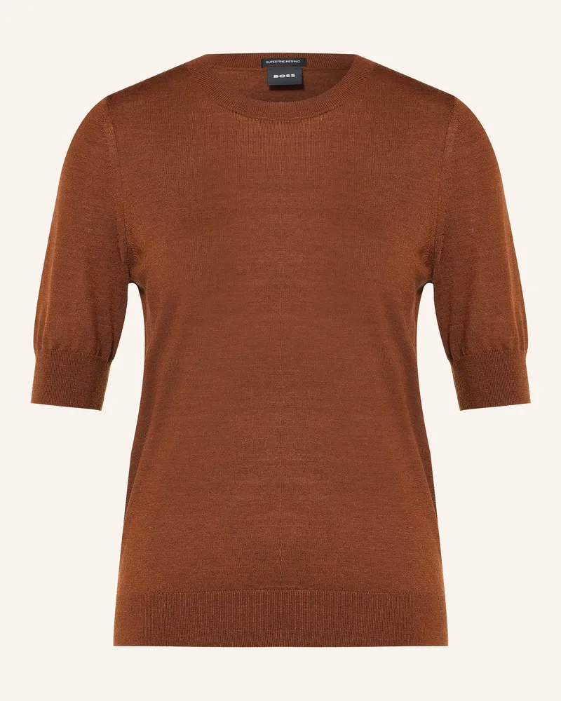 HUGO BOSS Strickshirt Farbella beige Braun