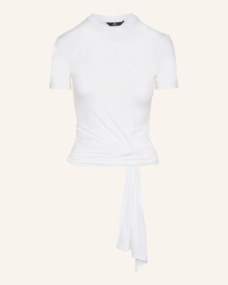 7 for all mankind Knitted Fitted Twist Tee weiss Weiss