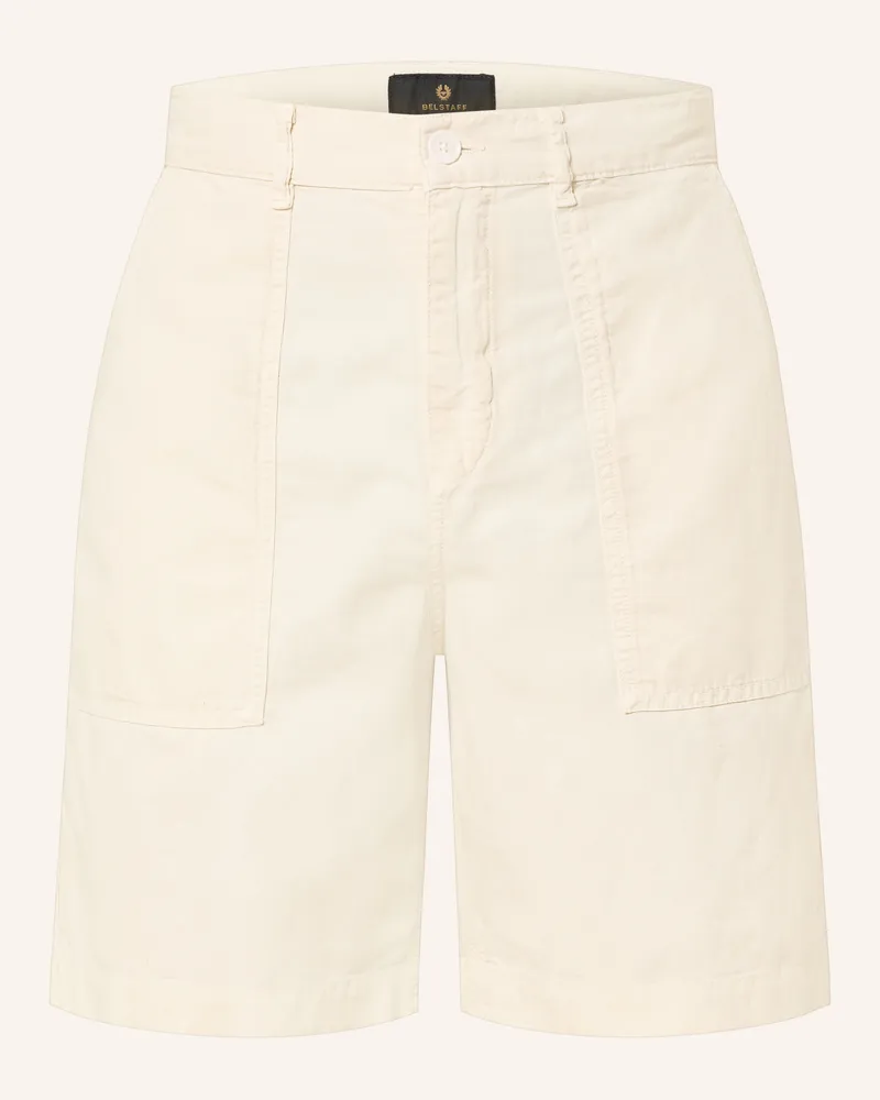 Belstaff Shorts Maritime Mit Leinen beige Ecru