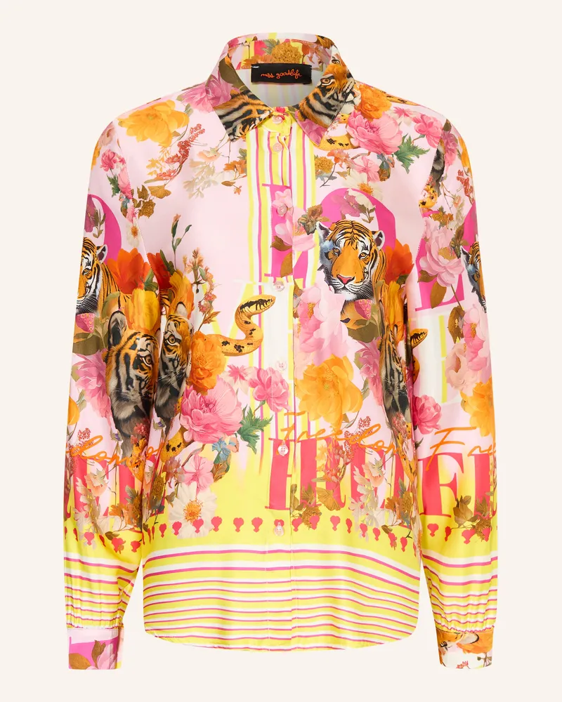 Miss Goodlife Hemdbluse aus Satin Pink