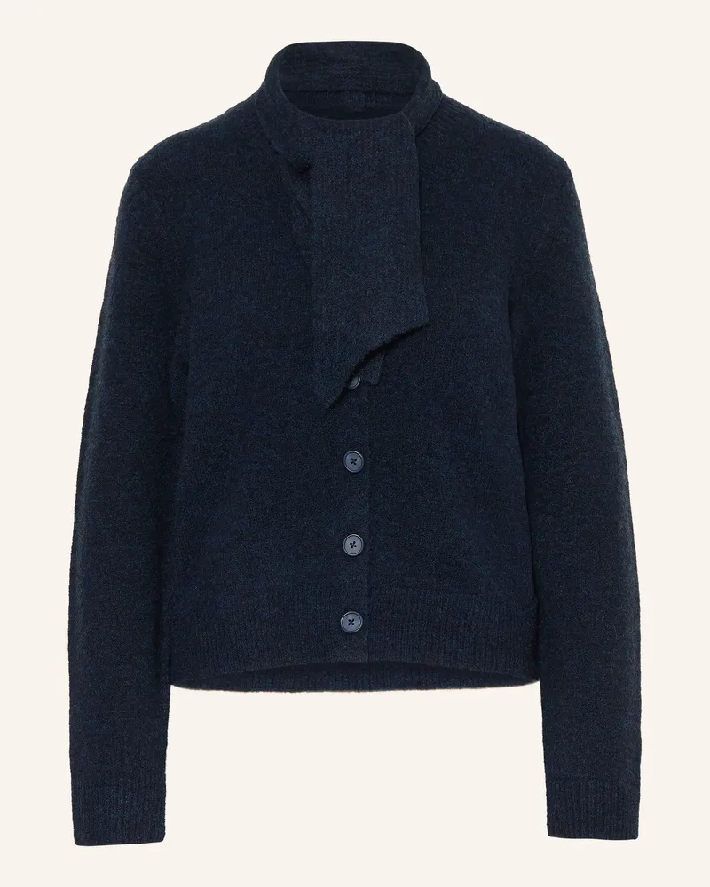 Part Two Strickjacke Chaniepw Mit Alpaka Und Abnehmbarem Schal blau Dunkelblau