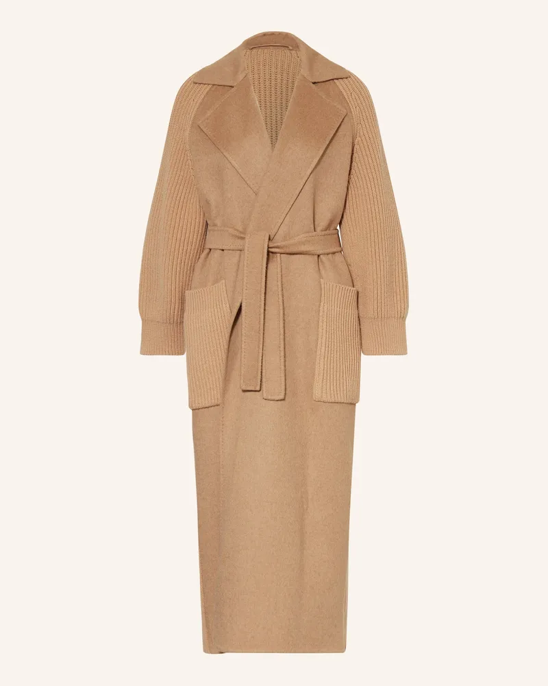 Max Mara Kamelhaar-Mantel BERARD im Materiamix Camel