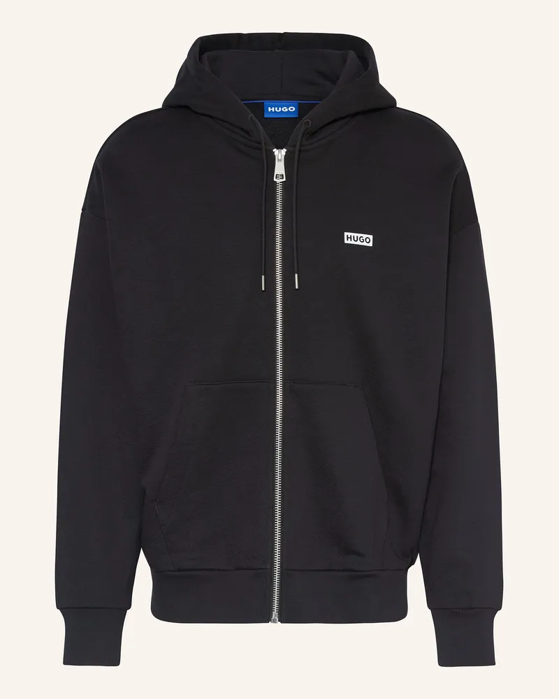 HUGO BOSS Oversized-Sweatjacke Nardimez schwarz Schwarz
