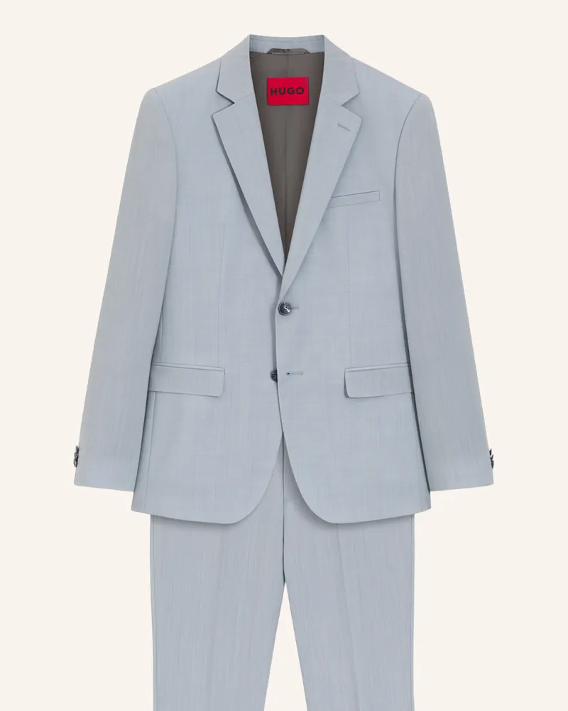 HUGO BOSS Business Anzug ARTI-HESTEN253X Extra-Slim Fit Hellblau
