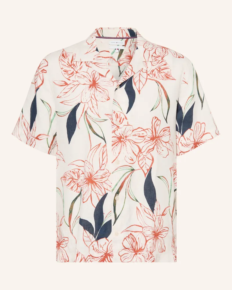Tommy Hilfiger Resorthemd Regular Fit Aus Leinen weiss Ecru