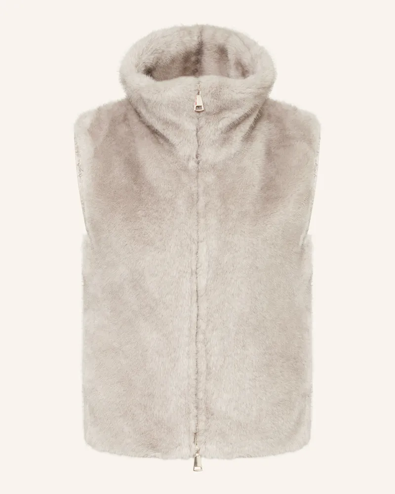 White Label Weste mit Kunstfell Grau