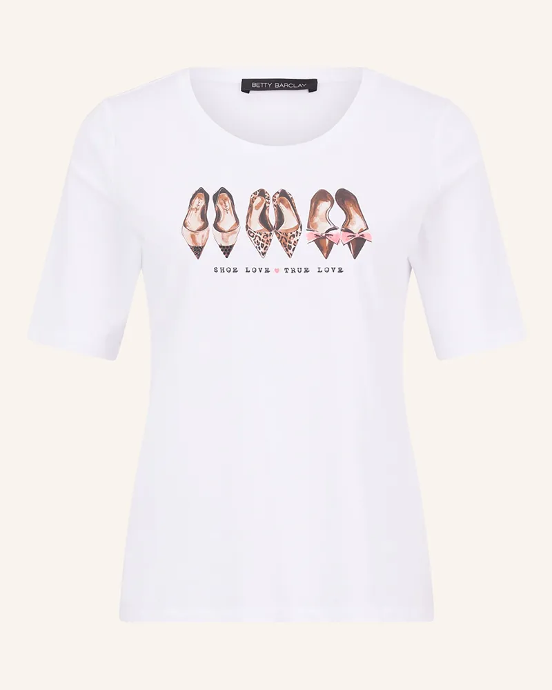 Betty Barclay T-Shirt mit Schmucksteinen Weiss