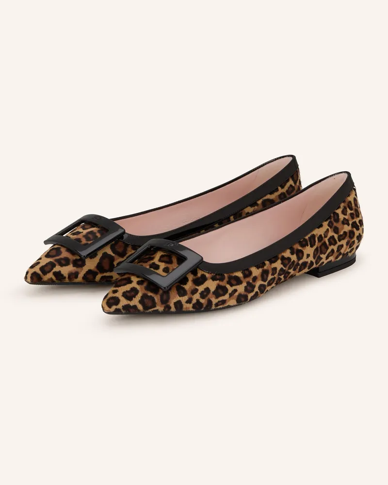 Roger Vivier Ballerinas GOMMETTINE Hellbraun