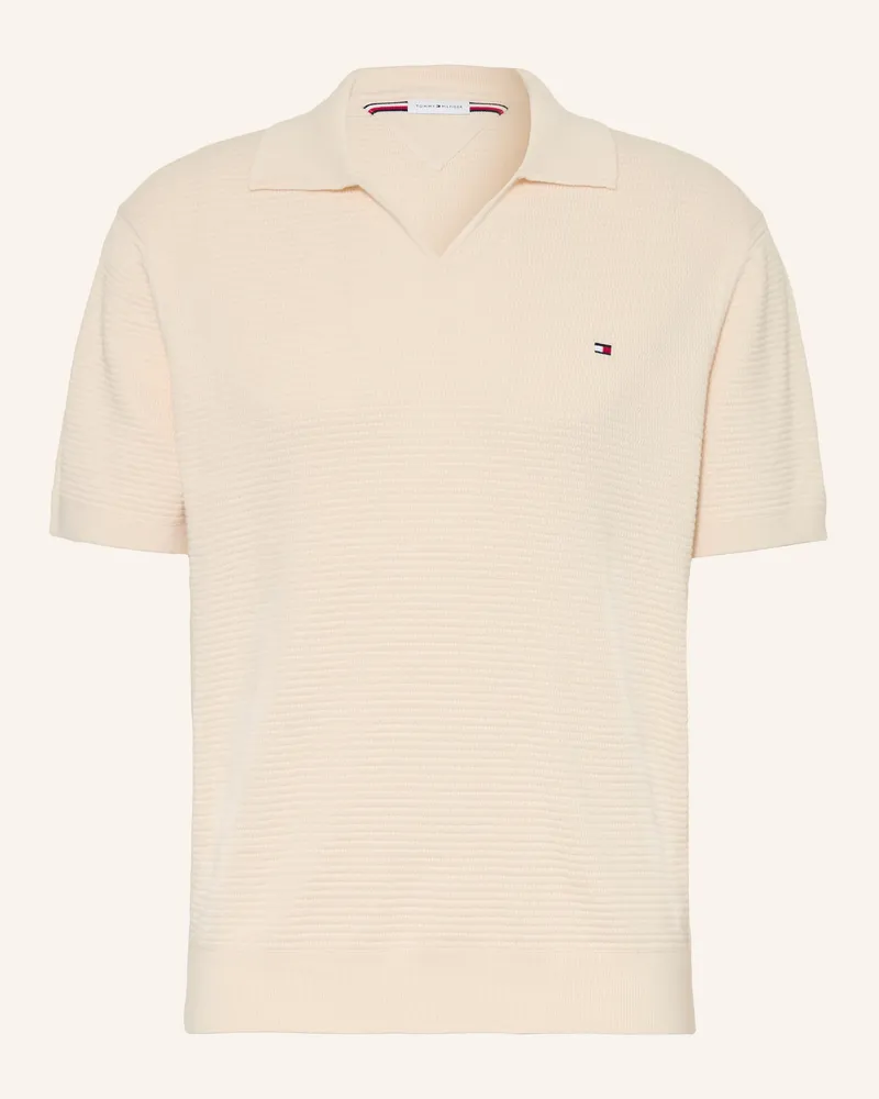 Tommy Hilfiger Strick-Poloshirt weiss Creme