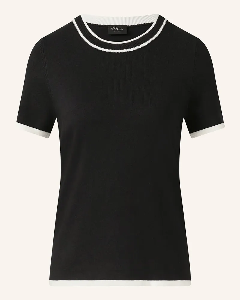 S.Oliver Strickshirt schwarz Schwarz
