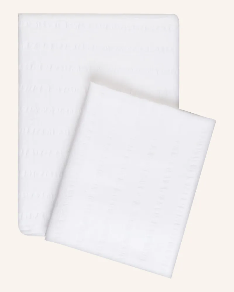 elegante Bettwäsche weiss Weiss