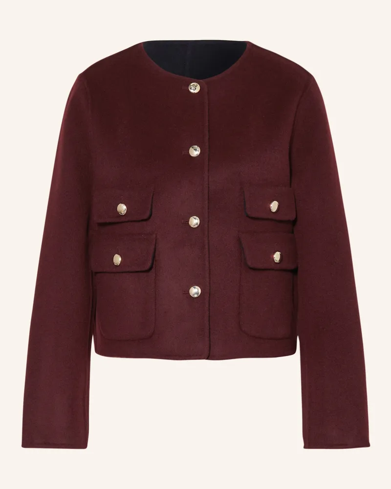 Maje Kastenjacke zum Wenden Dunkelrot