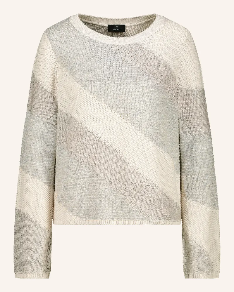 monari Pullover Mit Glitzergarn Und Pailletten beige Beige