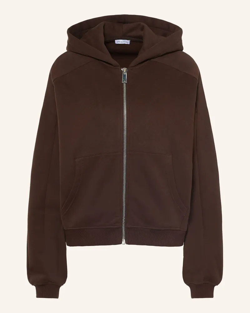Mrs & HUGS Sweatjacke braun Dunkelbraun