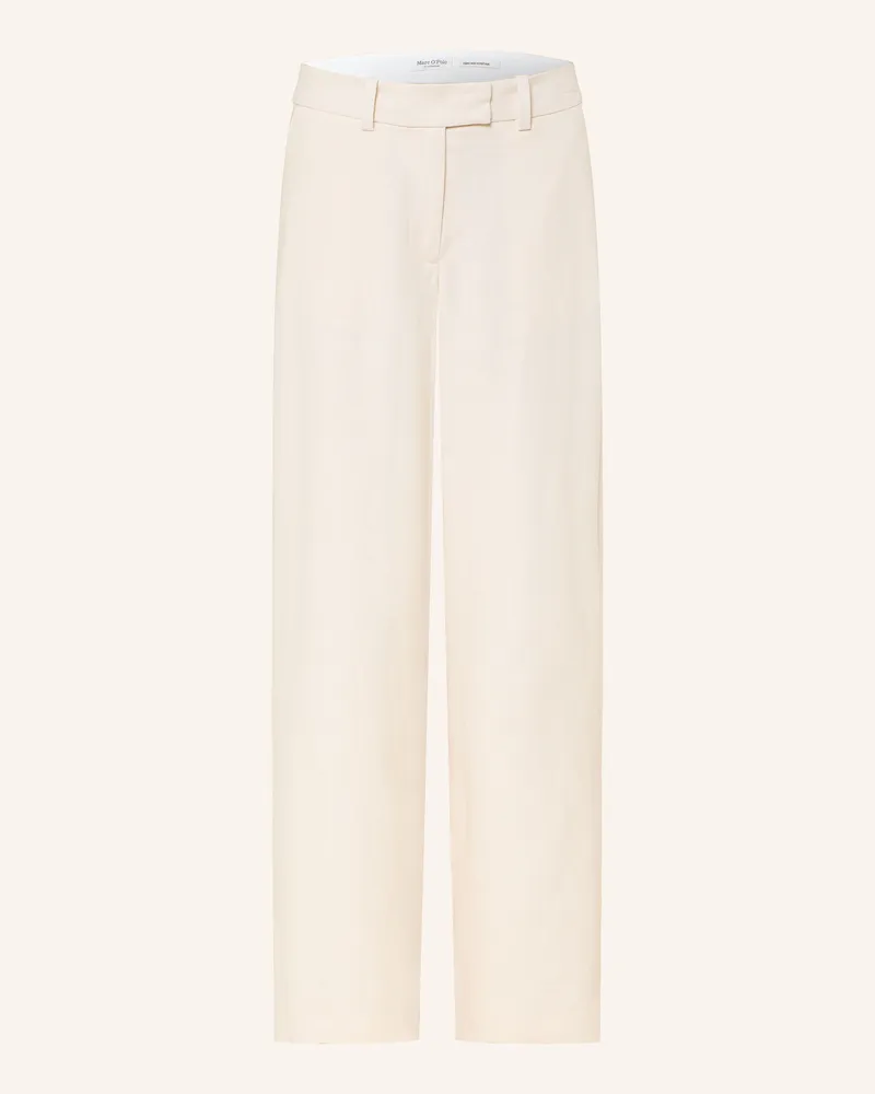 Marc O'Polo Marlenehose mit Leinen Ecru