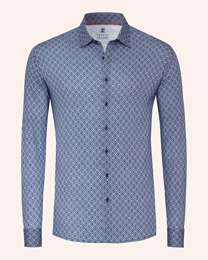 DESOTO Jerseyhemd Slim Fit Dunkelblau