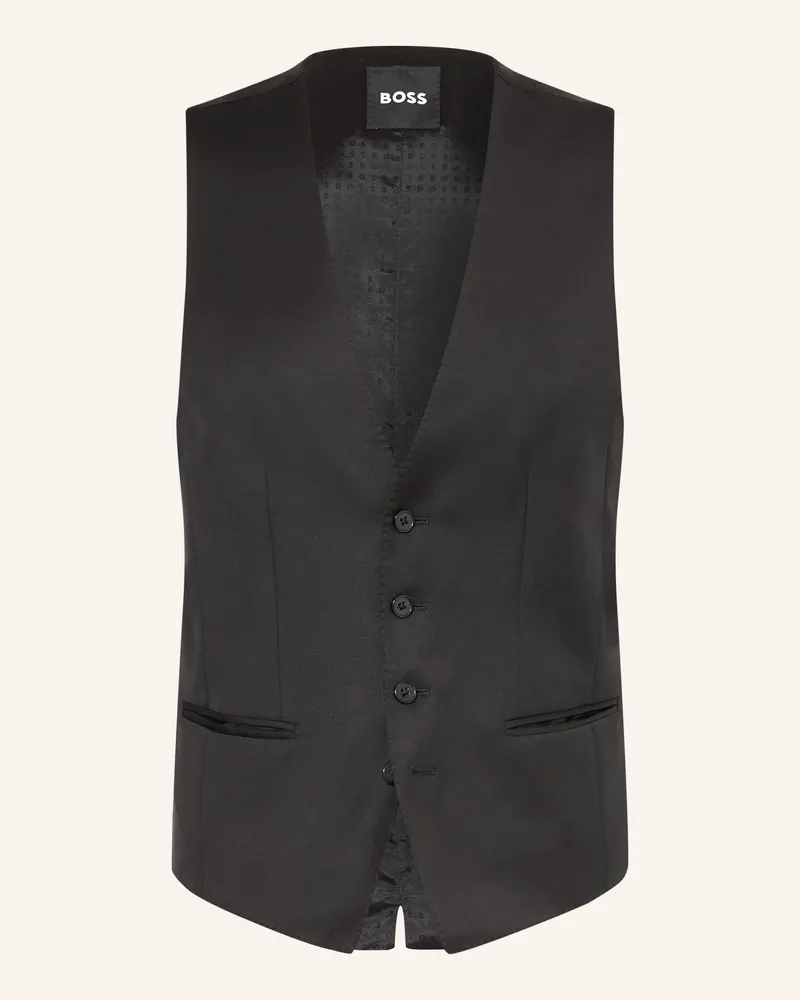 HUGO BOSS Anzugweste Huge Slim Fit schwarz 001