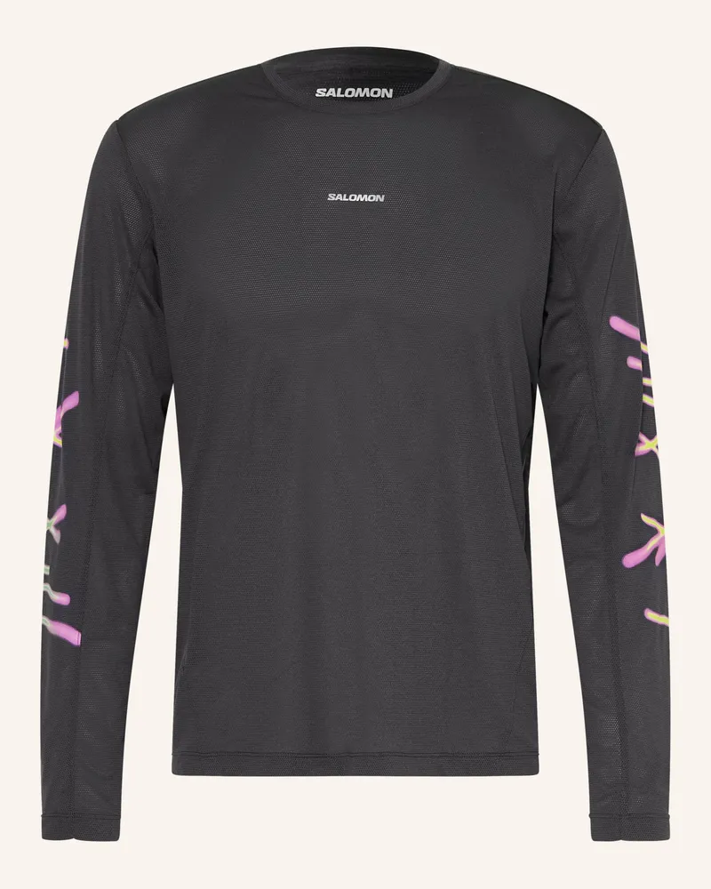 Salomon Laufshirt SHAKEOUT CORE LS Schwarz