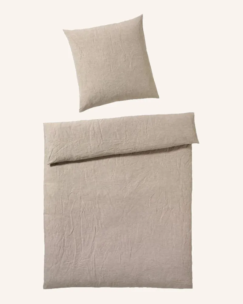 elegante Bettwäsche Breeze braun Hellbraun