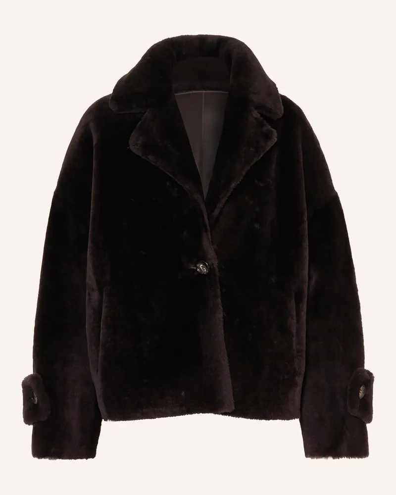 Manzoni 24 Jacke aus Merinowolle Dunkelbraun