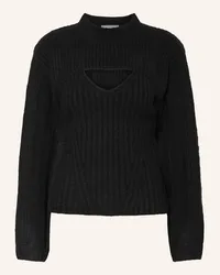 Neo Noir Pullover mit Cut-out Schwarz