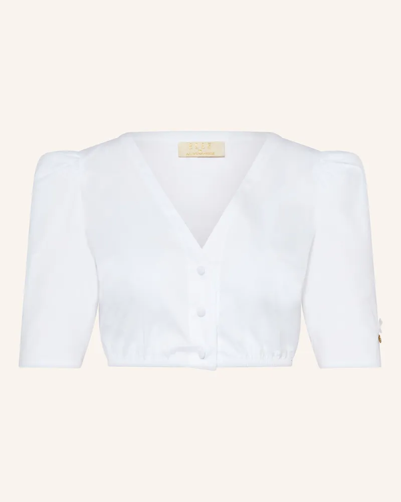 AlpenHERZ Dirndlbluse ELLE Weiss