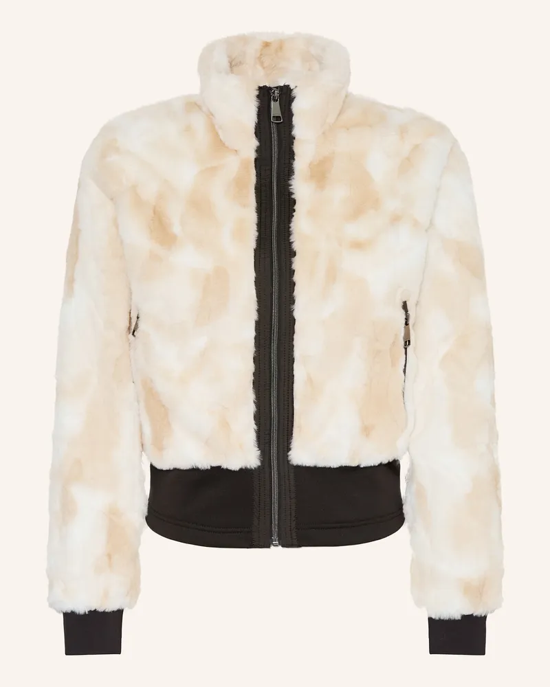 Luhta Midlayer-Jacke AILAKKAVAARA aus Kunstfell Creme