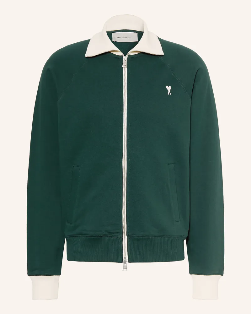AMI Paris Sweatjacke gruen Dunkelgrün