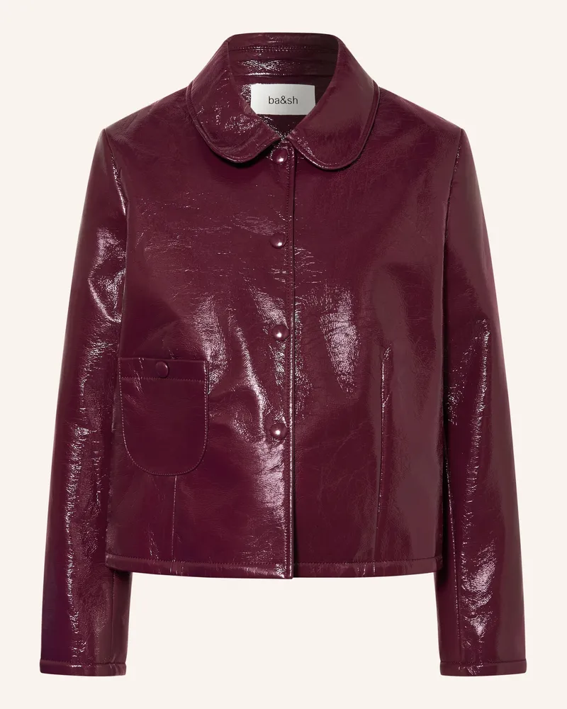 ba&sh Jacke In Lederoptik rot Dunkellila