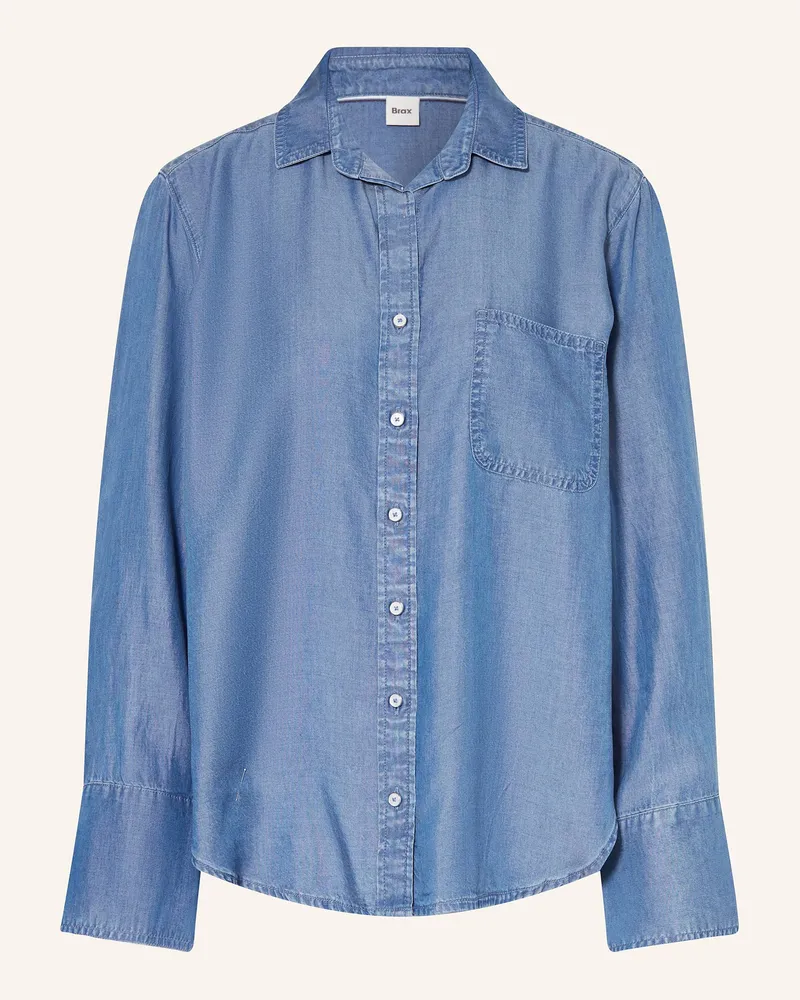 Brax Hemdbluse VIVIEN in Jeansoptik Blau
