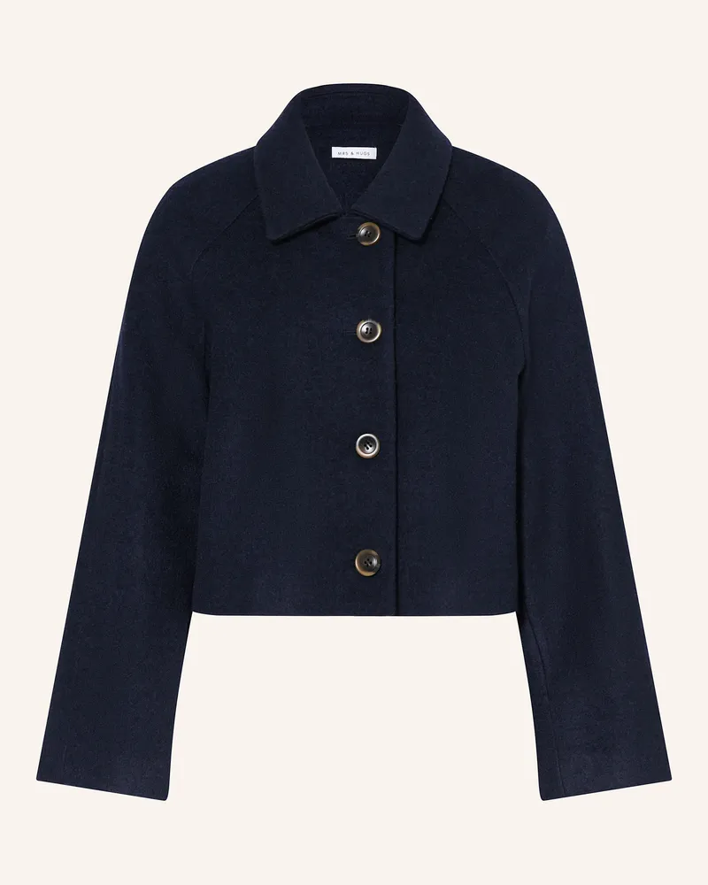 Mrs & HUGS Kastenjacke Dunkelblau
