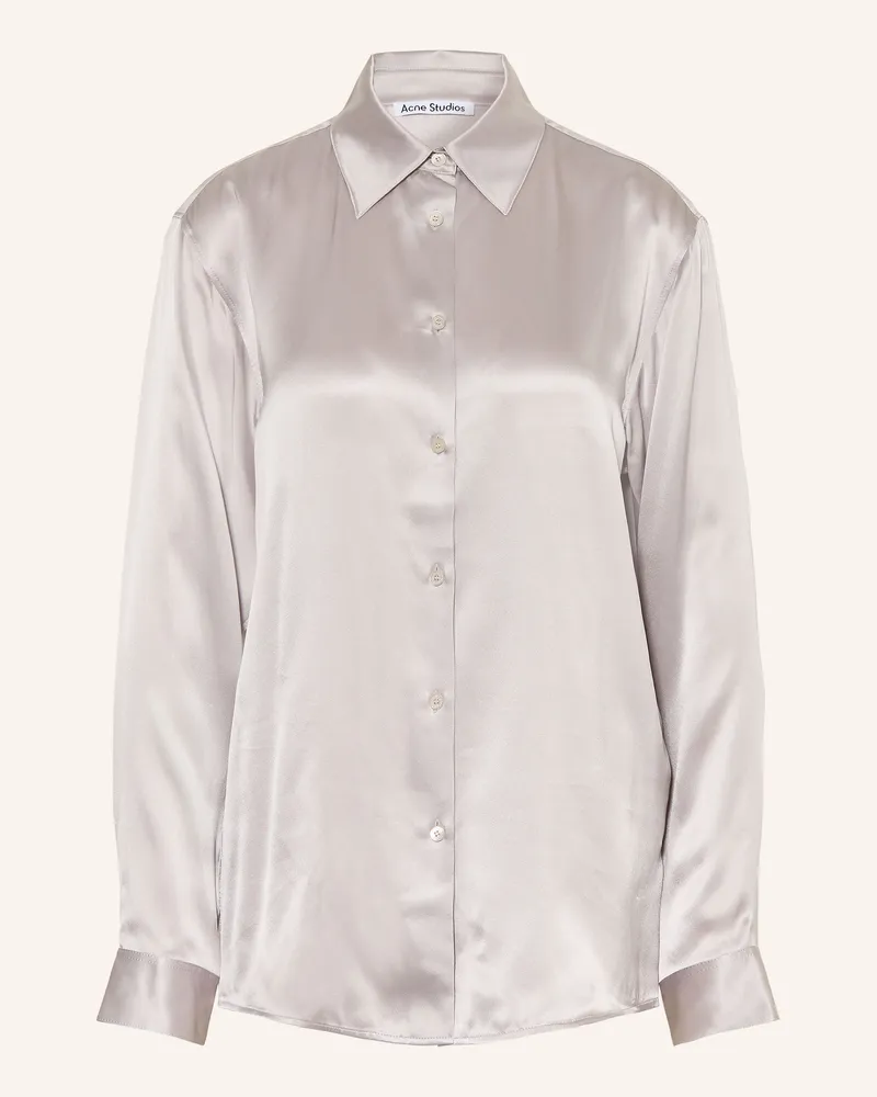Acne Studios Hemdbluse Aus Seide lila Silber