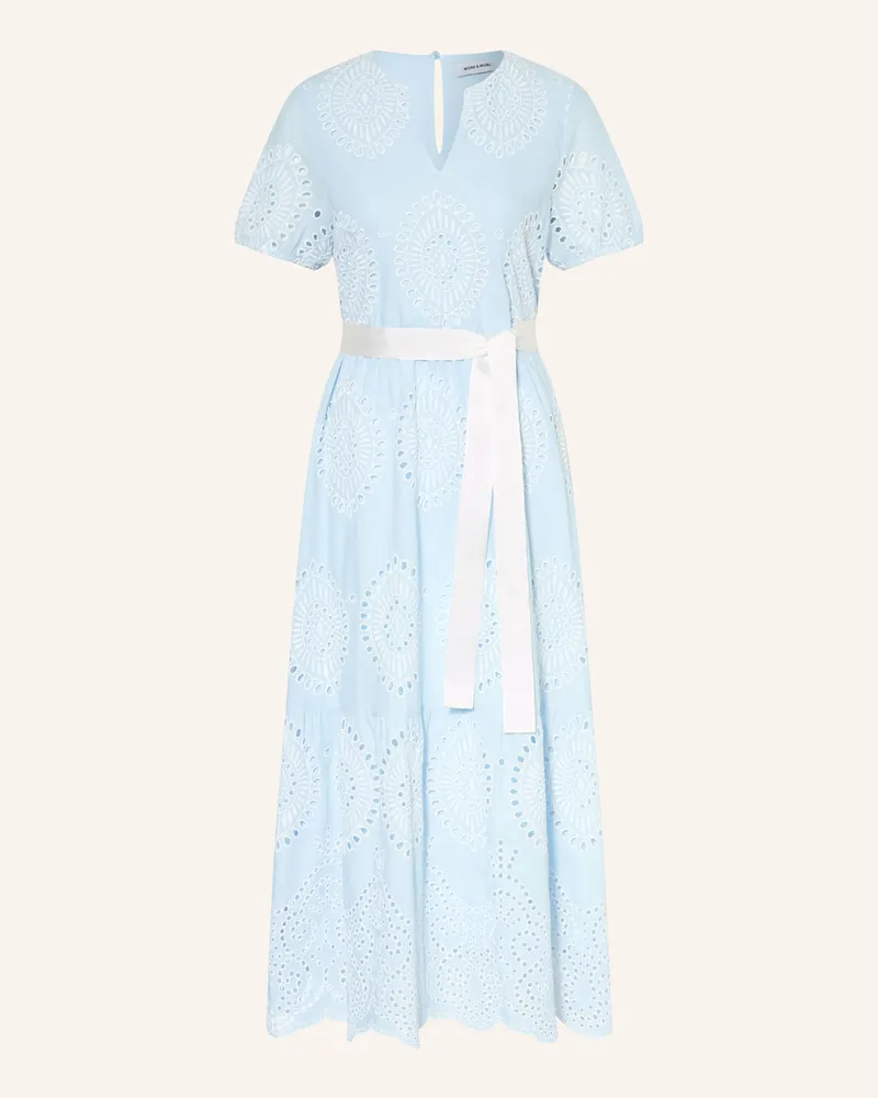 More & More Kleid aus Lochspitze Hellblau