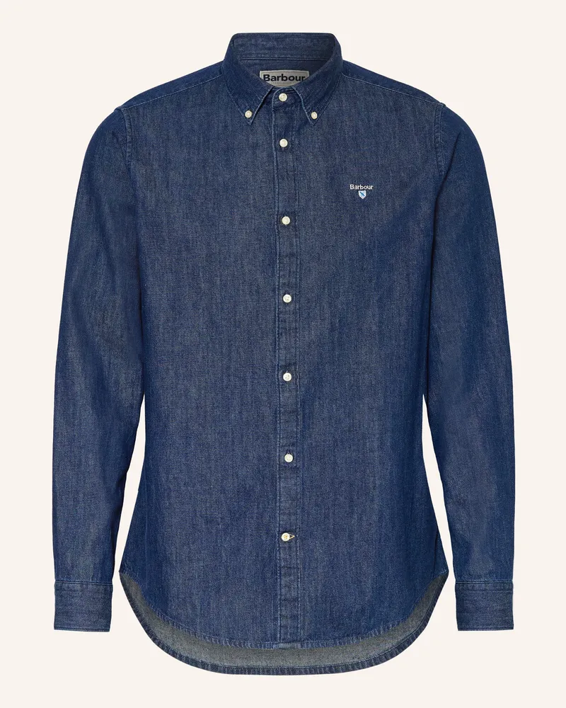 Barbour Jeanshemd Crest Tailored Fit blau Dunkelblau