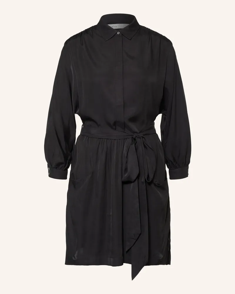 AllSaints Satinkleid Noora Mit Seide schwarz Schwarz