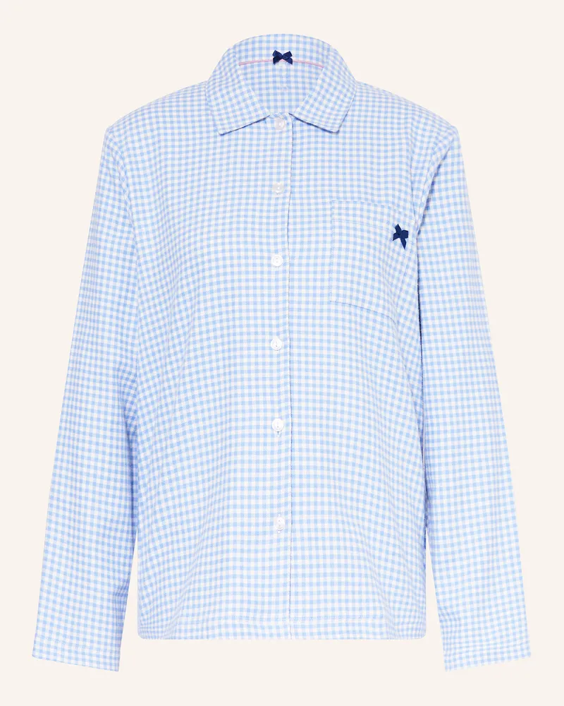 Short Stories Schlafshirt aus Flanell Blau