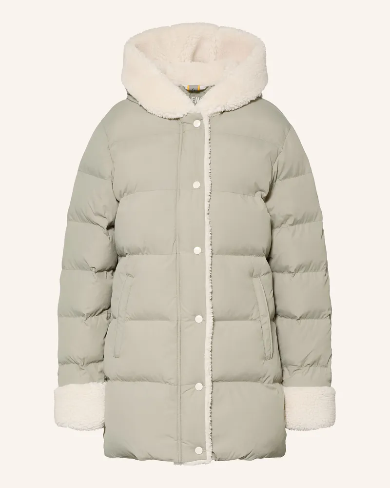 Wellensteyn Steppjacke Prosecco Mit Kunstfell gruen Mint