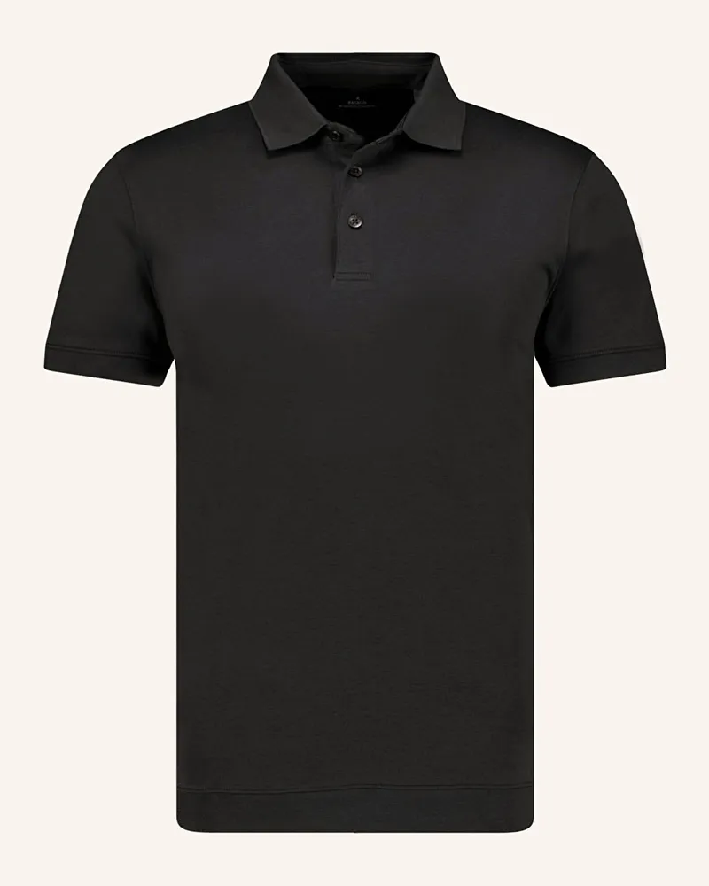 Ragman Jersey-Poloshirt Schwarz